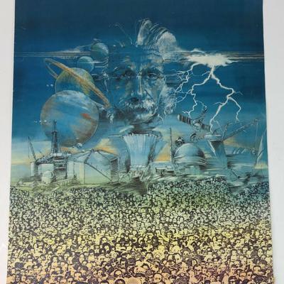 vintage MOUNTAIN FUEL SUPPLY UTAH PROMOTIONAL EINSTEIN ENERGY POSTER
