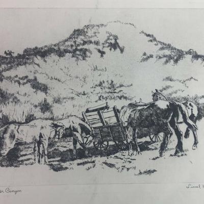 LIONEL BARRYMORE b/w ART PRINT COLD WATER CANYON BROWN & BIGELOW