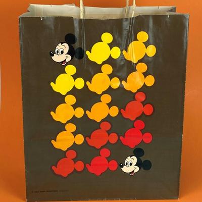 vintage WALT DISNEY PRODUCTION ADVERTISING SHOPPING BAG