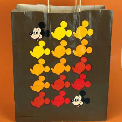 vintage WALT DISNEY PRODUCTION ADVERTISING SHOPPING BAG