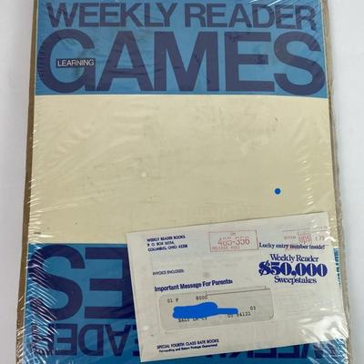vintage WEEKLY READER LEARNING GAMES PACKET 1982 new