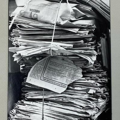 vintage STILL LIFE ART NEWSPAPERS PHOTO credited MIYUKI 8x10"