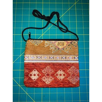 Yellow/Orange Boho Hippie Small Cross Body Sling Shoulder Fabric Bag NWOT