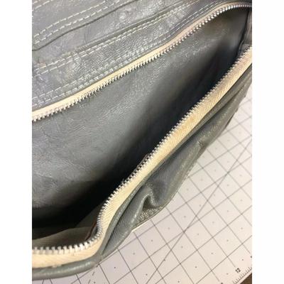 VINTAGE ADIDAS Faux Leather Gray/Grey Sports Bag 1970's Retro