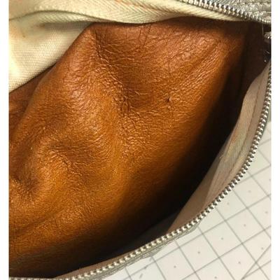 VINTAGE ADIDAS Faux Leather Gray/Grey Sports Bag 1970's Retro