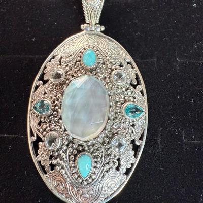 Bali Quartz Triply Turquoise w/ White Topaz