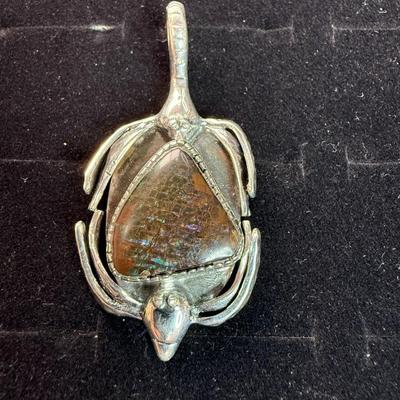 Ammolite Double Pendant