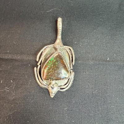 Ammolite Double Pendant