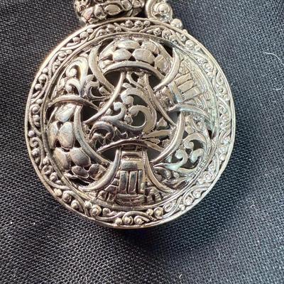 Bali Carved Mother of Pearl Sterling Silver