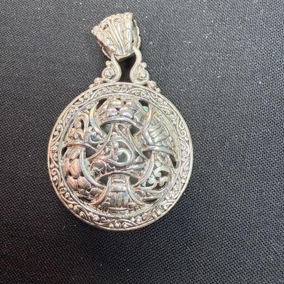 Bali Carved Mother of Pearl Sterling Silver