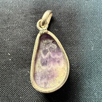 Sterling Silver Pendant with Charoite Stone