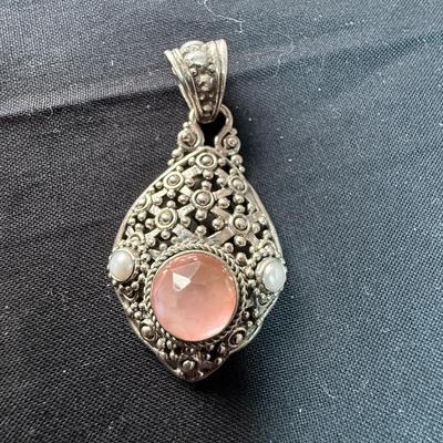 7mm Cushing ruby triplet Rhodolite Mother of Pearl