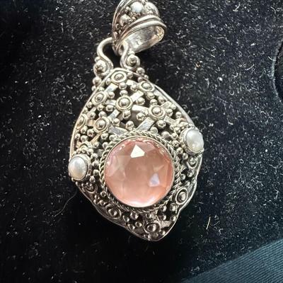 7mm Cushing ruby triplet Rhodolite Mother of Pearl