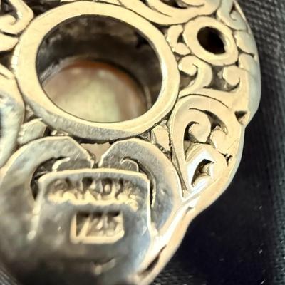 7mm Cushing ruby triplet Rhodolite Mother of Pearl