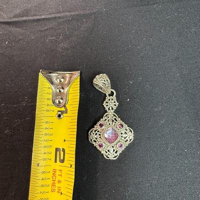 Bali Pendant with ruby center