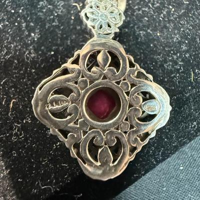 Bali Pendant with ruby center