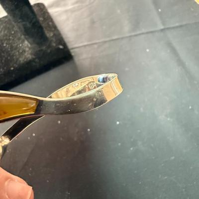 Sterling silver amber and stone 