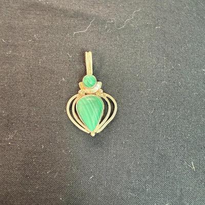 Tear Drop Jade colored Pendant