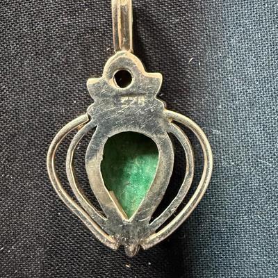 Tear Drop Jade colored Pendant