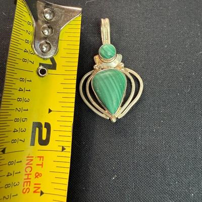 Tear Drop Jade colored Pendant