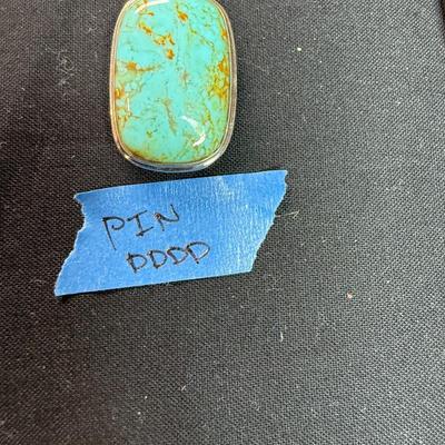 Turquoise & Opaque Purple Stone Pendant Double Sided