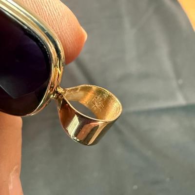 Turquoise & Opaque Purple Stone Pendant Double Sided