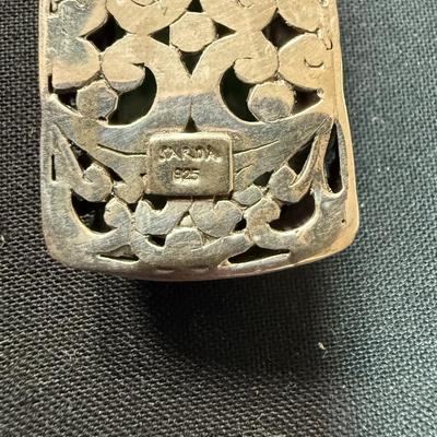 Beautiful Sarda Sterling Silver Jade Butterfly Design 