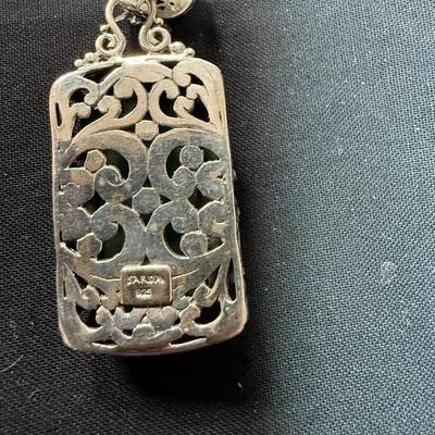 Beautiful Sarda Sterling Silver Jade Butterfly Design 