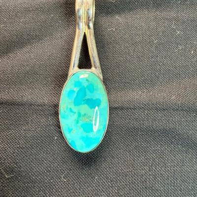 Sterling Silver Turquoise Pendant