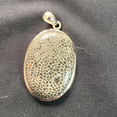 Black fossilized (925) Pendant