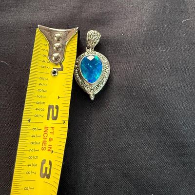 Sarda Caribbean Quartz Ornate 925 Sterling Silver