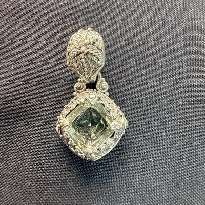 Prasiolite Bali Pendant