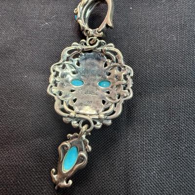 Carolyn Pollack Relios Sterling Silver with Turquoise Pendant