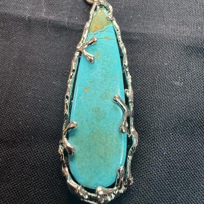 Long Turquoise Pendant