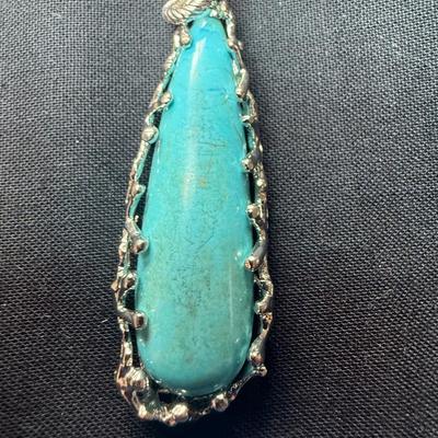 Long Turquoise Pendant
