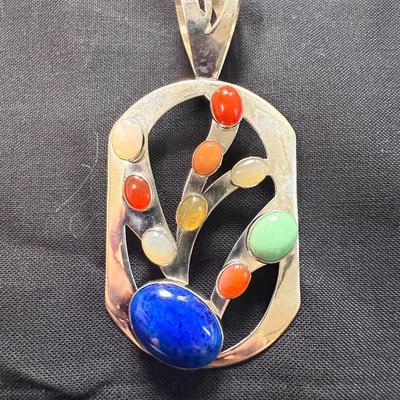 Muti-colored Gem Pendant
