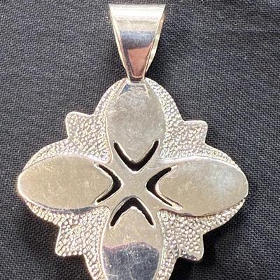 Jay King Turquoise and Quartz Silver Pendant