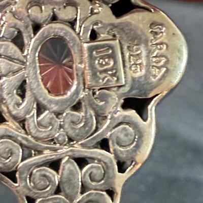 Sarda Blue Topaz Sterling Silver Pendant