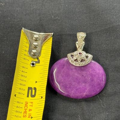 Glass Silver Plated Amethyst 