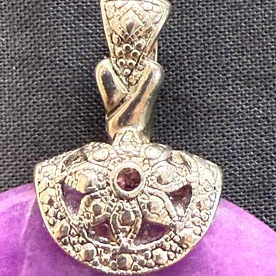 Glass Silver Plated Amethyst 