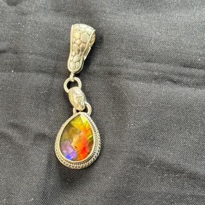 COLORFUL AMMOLITE Gemstone Pendant