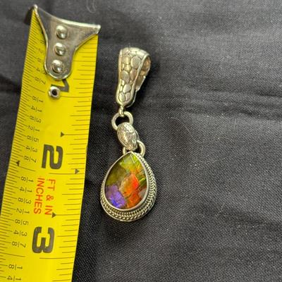 COLORFUL AMMOLITE Gemstone Pendant