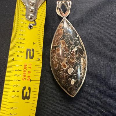 Sterling Silver Jasper Pendant