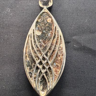 Sterling Silver Jasper Pendant