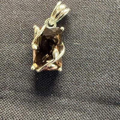 Sterling Silver Smoky Quartz Pendant