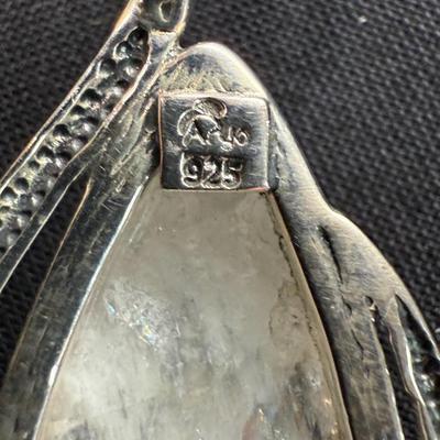 MoonstonePendant with blue topaz