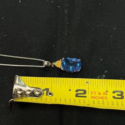 Blue Fluorite & Ethiopian Opal (925)