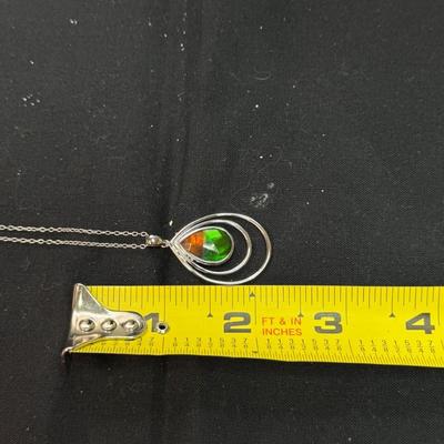 Sterling silver necklace, August birthstone necklace, peridot pendant, August birthday