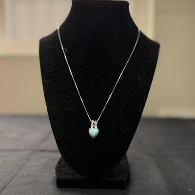 Heart of Turquoise necklace (925)