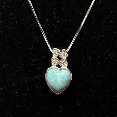 Heart of Turquoise necklace (925)